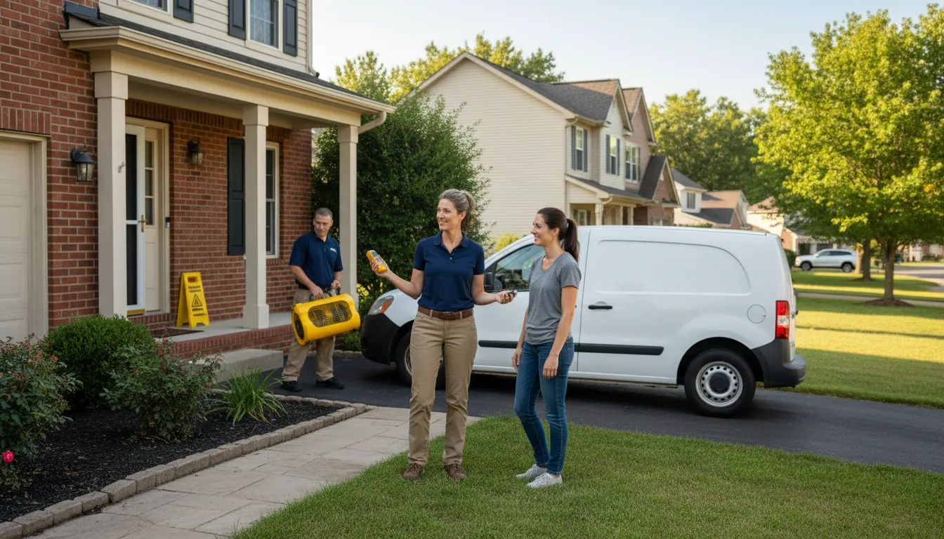 Residential water damage restoration in Batesville, MS